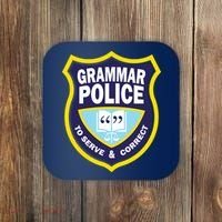 Grammar Police Badge Coaster thumb 0
