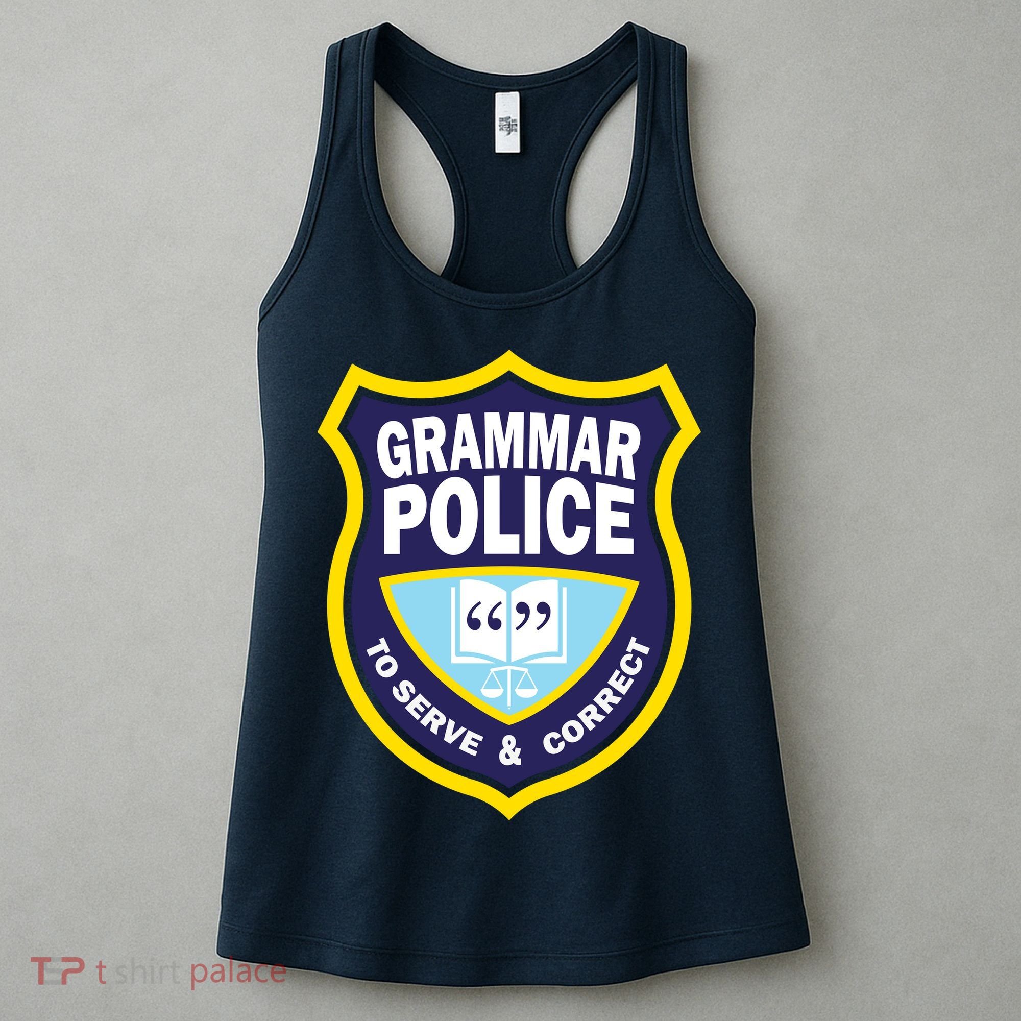 Grammar Police Badge Women's Tank Top