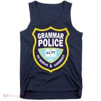Grammar Police Badge Tank Top thumb 0