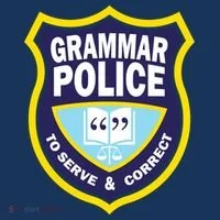 Grammar Police Badge Golf Towel thumb 3