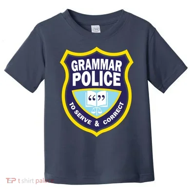 Grammar Police Badge Toddler T-Shirt