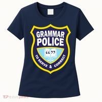 Grammar Police Badge Women's T-Shirt thumb 0
