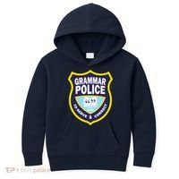 Grammar Police Badge Kids Hoodie thumb 0