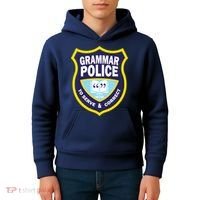 Grammar Police Badge Kids Hoodie thumb 4