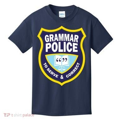 Grammar Police Badge Kids T-Shirt
