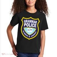 Grammar Police Badge Kids T-Shirt thumb 2