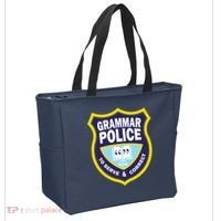 Grammar Police Badge Tote Bag thumb 2