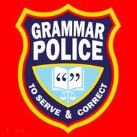 Grammar Police Badge Santa Hat thumb 1