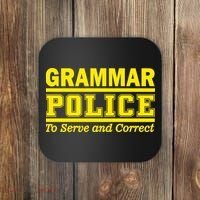 Grammar Police To Serve and Correct Coaster thumb 0