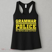 Grammar Police To Serve and Correct Women's Tank Top thumb 3