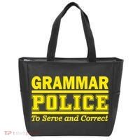 Grammar Police To Serve and Correct Tote Bag thumb 0