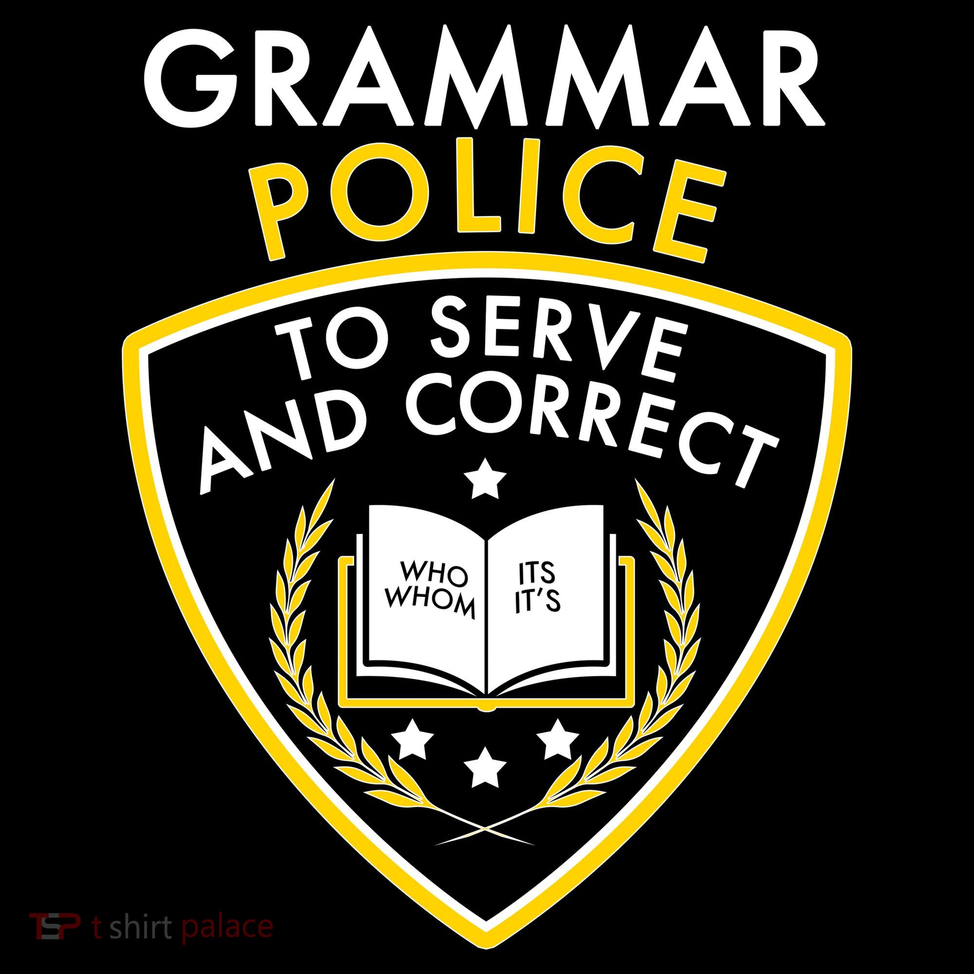 Grammar Police To Serve And Correct Funny USA-Made Doggie Bandana