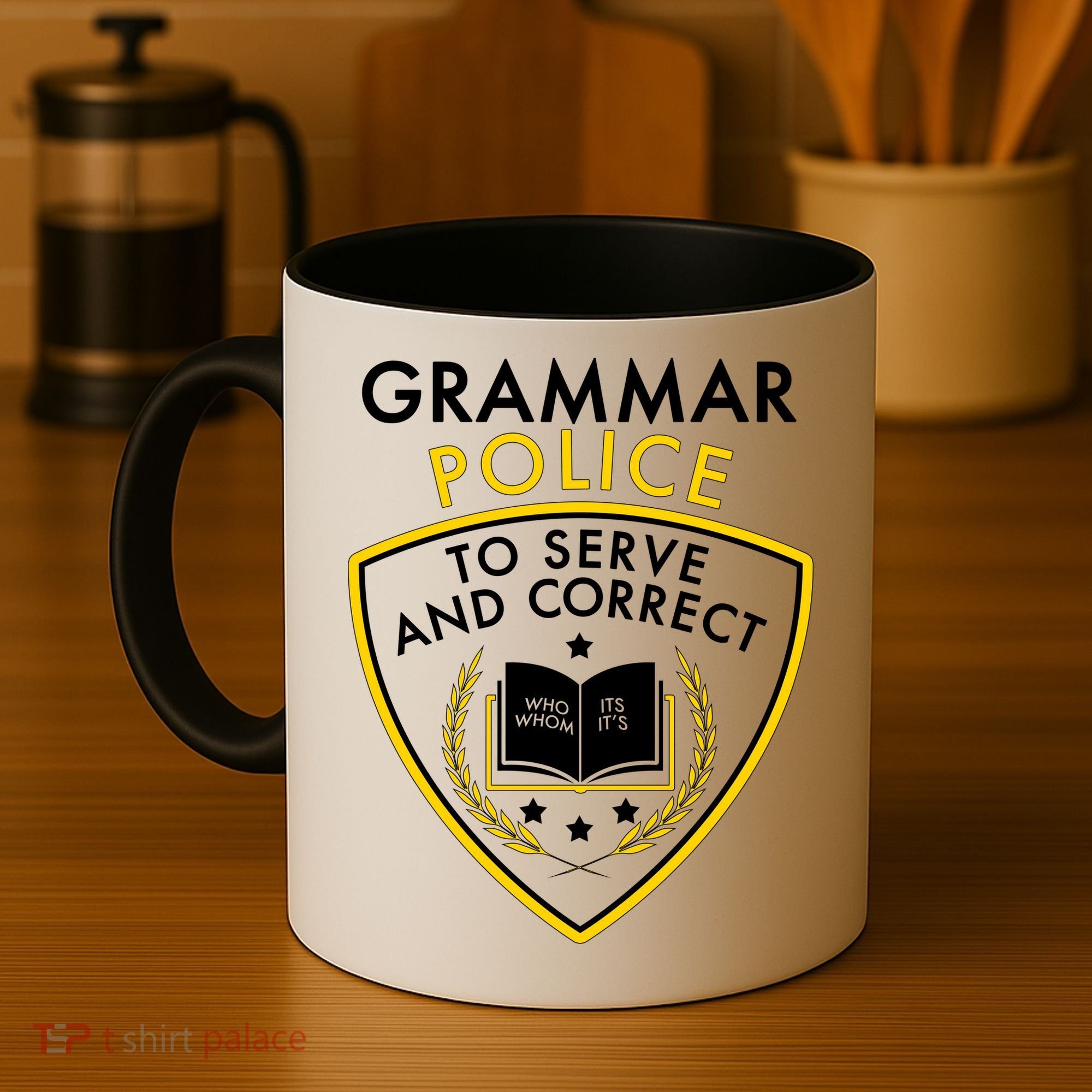 Grammar Police To Serve And Correct Funny Coffee Mug