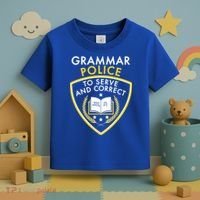 Grammar Police To Serve And Correct Funny Toddler T-Shirt thumb 3