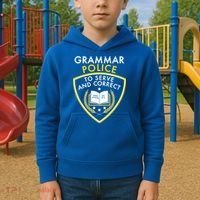 Grammar Police To Serve And Correct Funny Kids Hoodie thumb 2