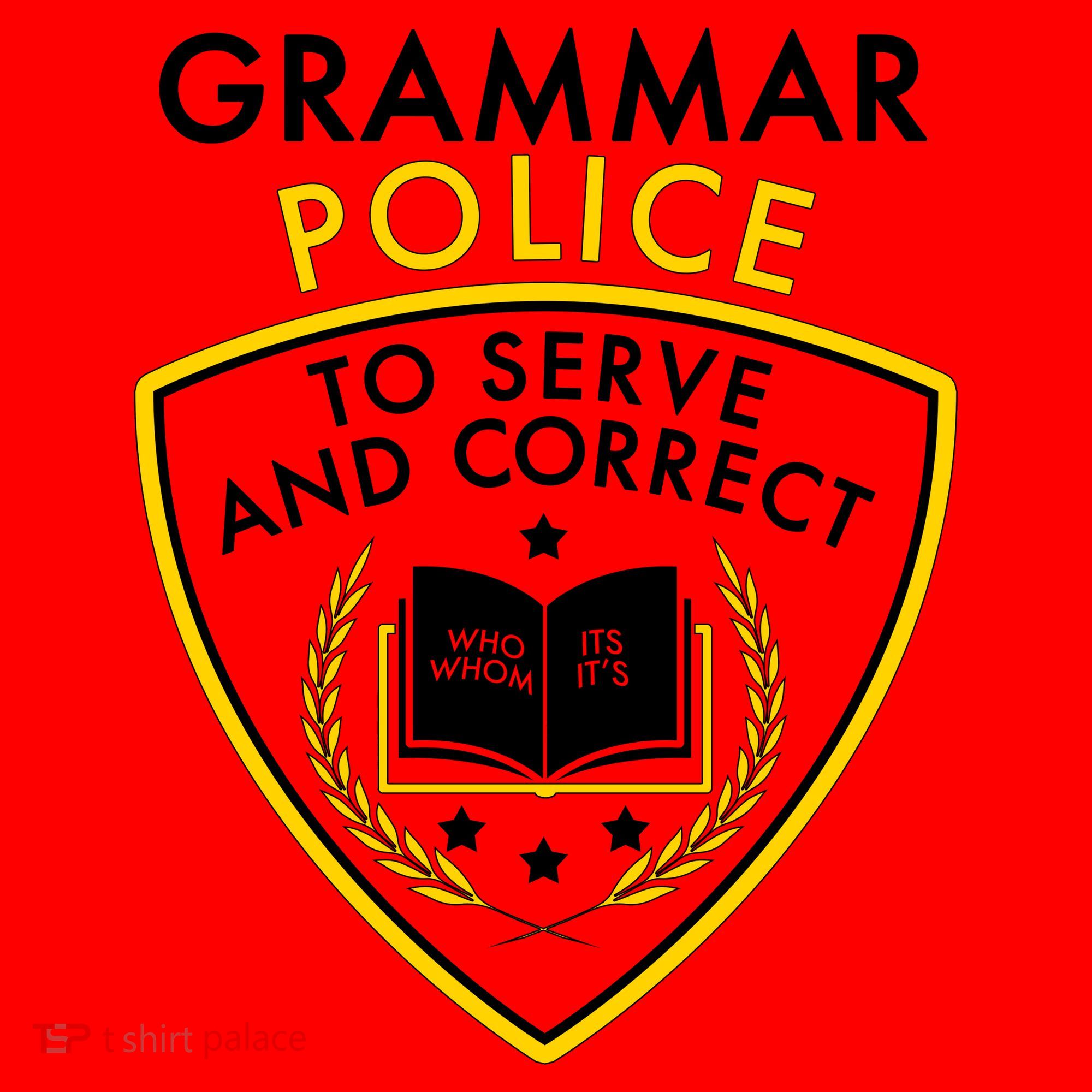Grammar Police To Serve And Correct Funny Santa Hat