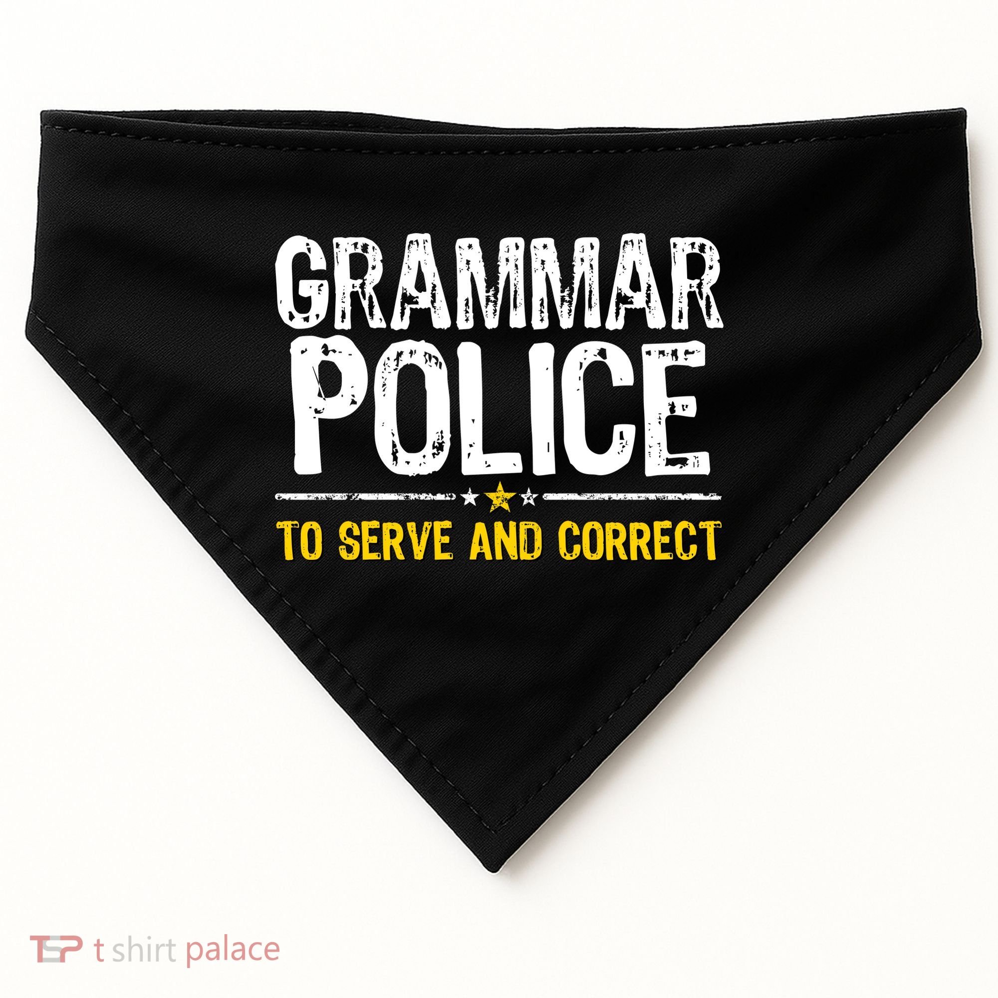 Grammar Police To Serve And Correct Funny Meme USA-Made Doggie Bandana