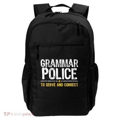 Grammar Police To Serve And Correct Funny Meme Backpack