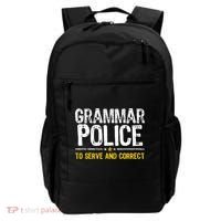 Grammar Police To Serve And Correct Funny Meme Backpack thumb 0