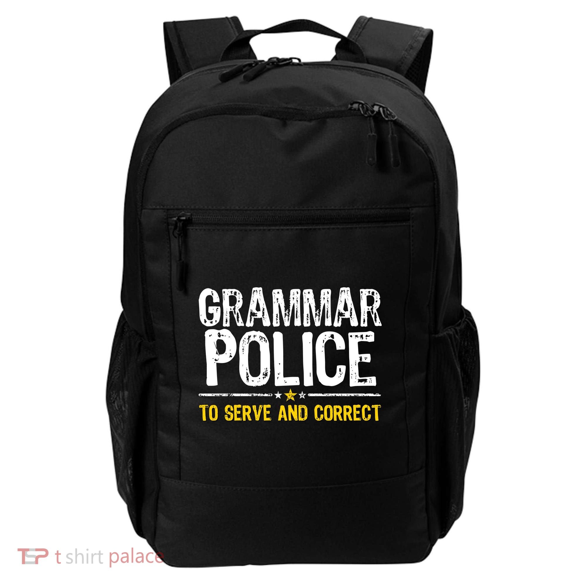 Grammar Police To Serve And Correct Funny Meme Backpack