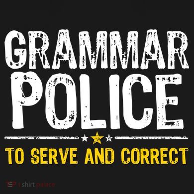 Grammar Police To Serve And Correct Funny Meme Drawstring Bag