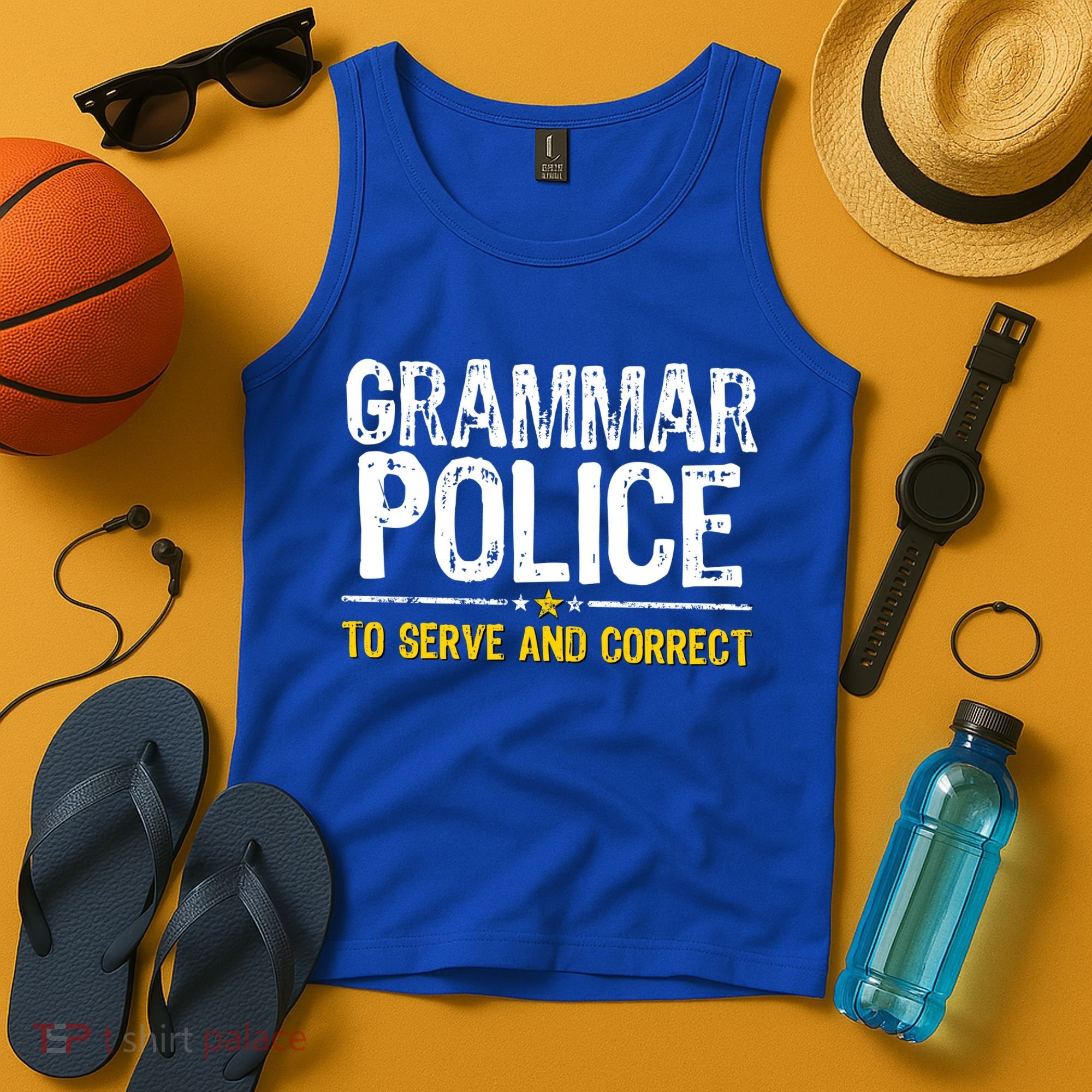 Grammar Police To Serve And Correct Funny Meme Tank Top