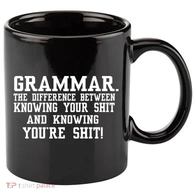 GRAMMAR The Differences 11oz C Handle Ceramic Mug