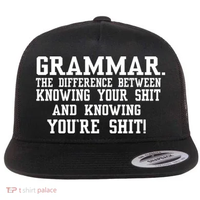 GRAMMAR The Differences Flat Bill Trucker Hat