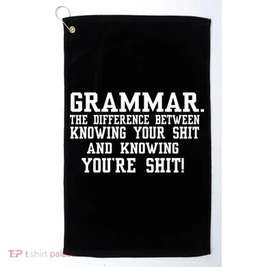 GRAMMAR The Differences Golf Towel