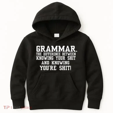 GRAMMAR The Differences Kids Hoodie