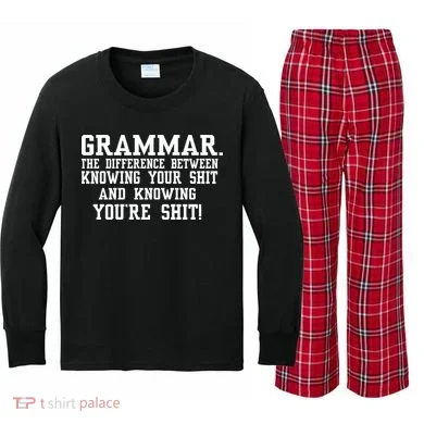 GRAMMAR The Differences Kids Long Sleeve Plaid Pajama Set