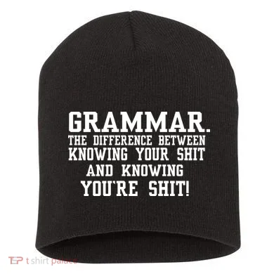 GRAMMAR The Differences Short Acrylic Beanie