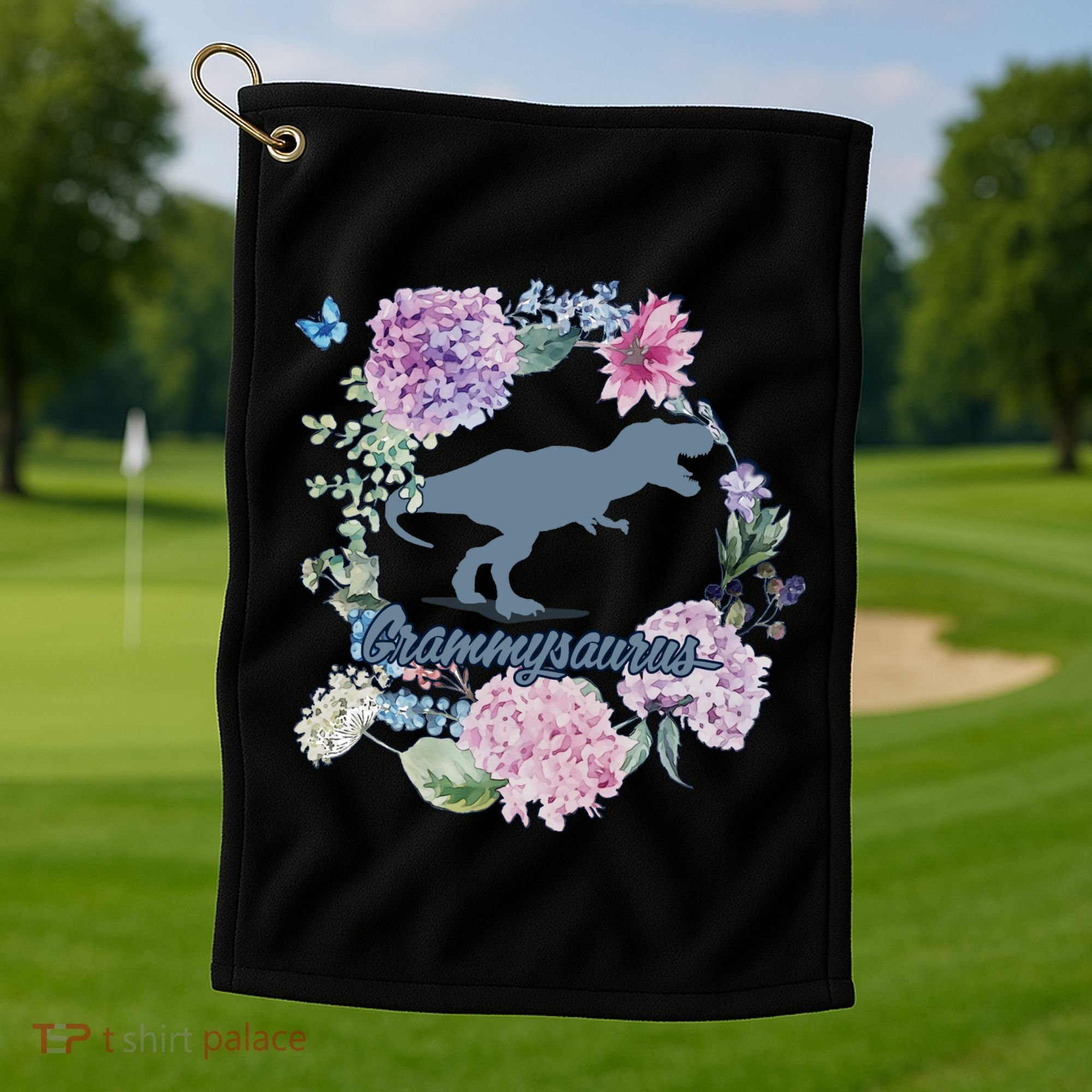 Grammysaurus Dinosaur Grammy Saurus Golf Towel