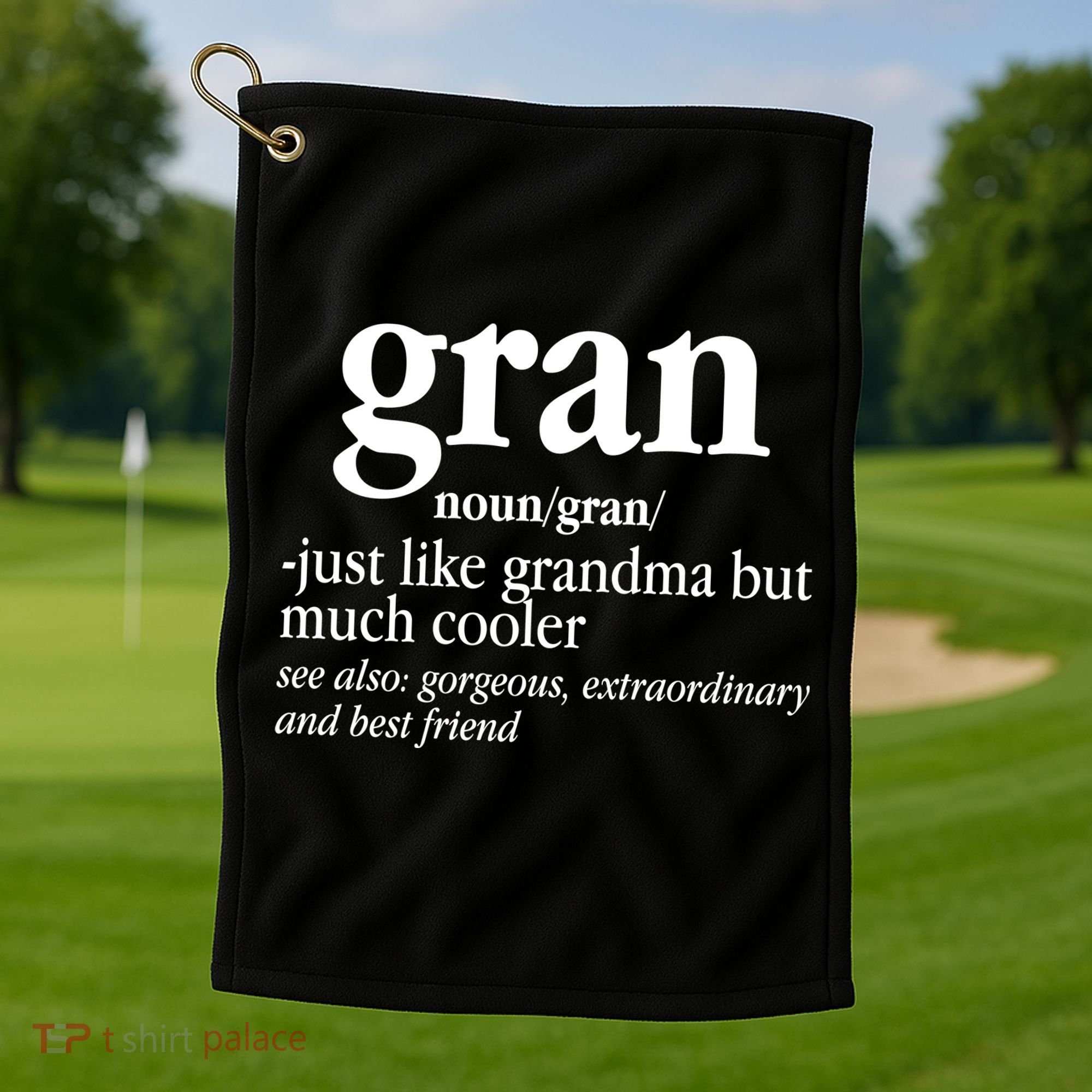 Gran Funny Definition Grandmother Golf Towel