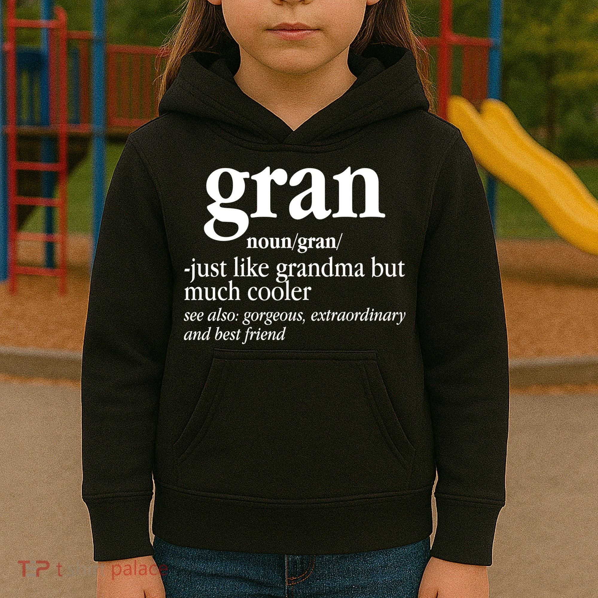 Gran Funny Definition Grandmother Kids Hoodie