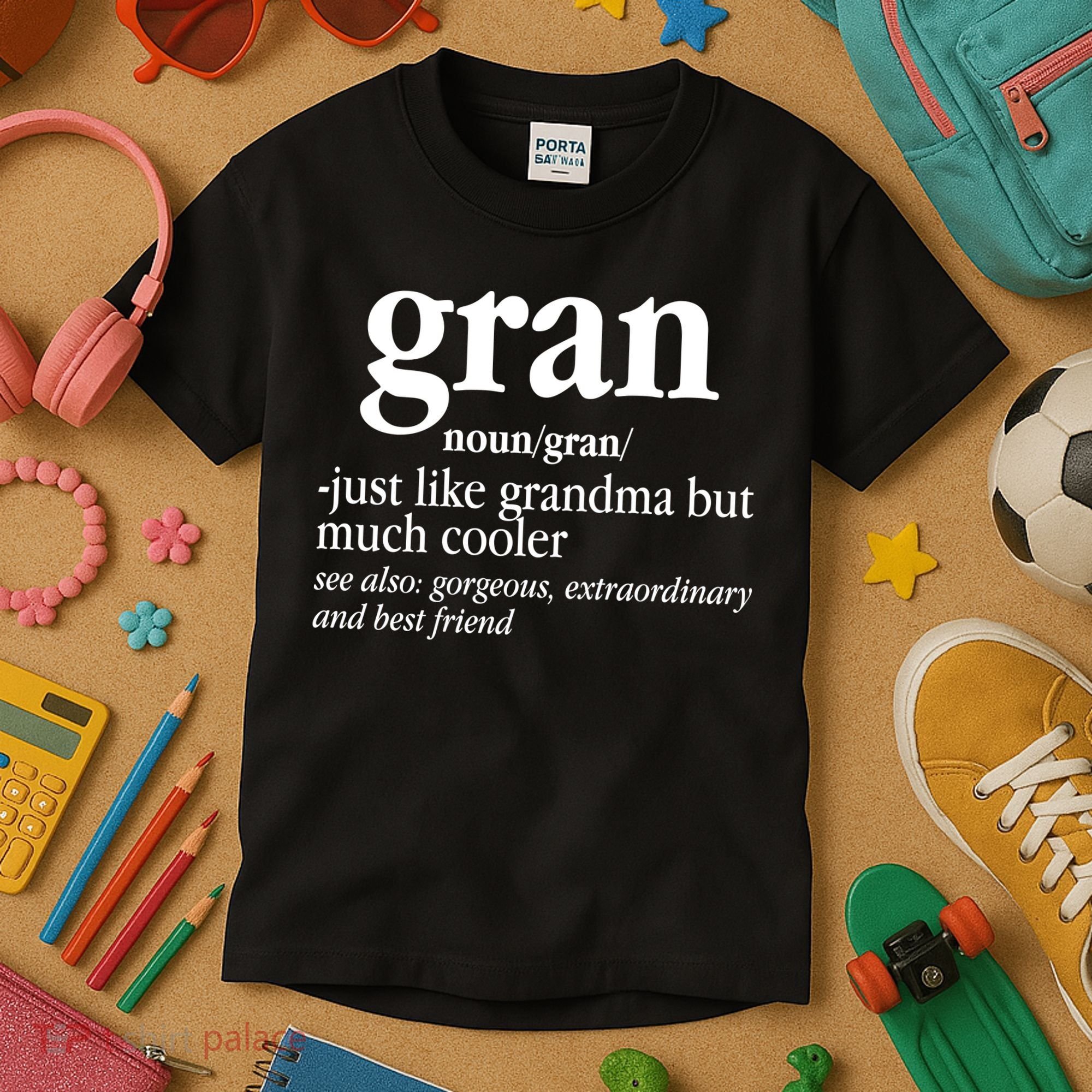 Gran Funny Definition Grandmother Kids T-Shirt