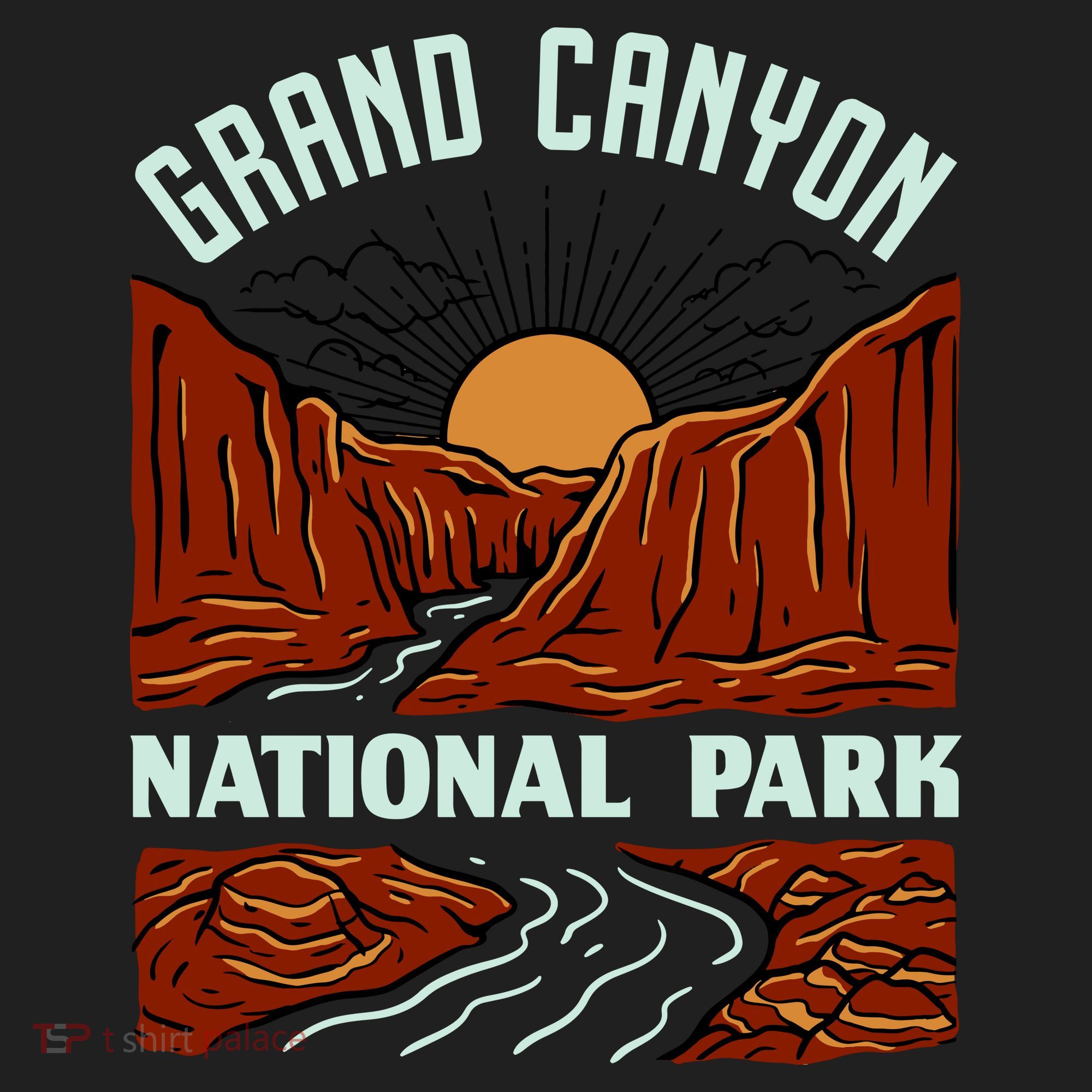 Grand Canyon National Park Illustration Beanie