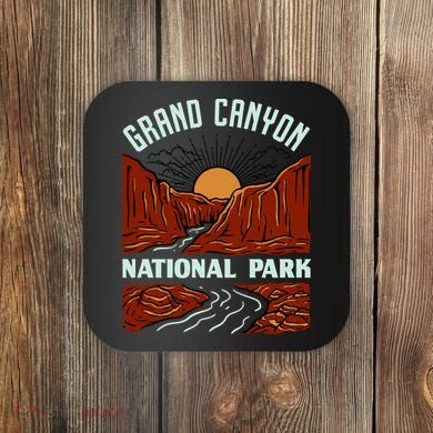 Grand Canyon National Park Illustration Coaster