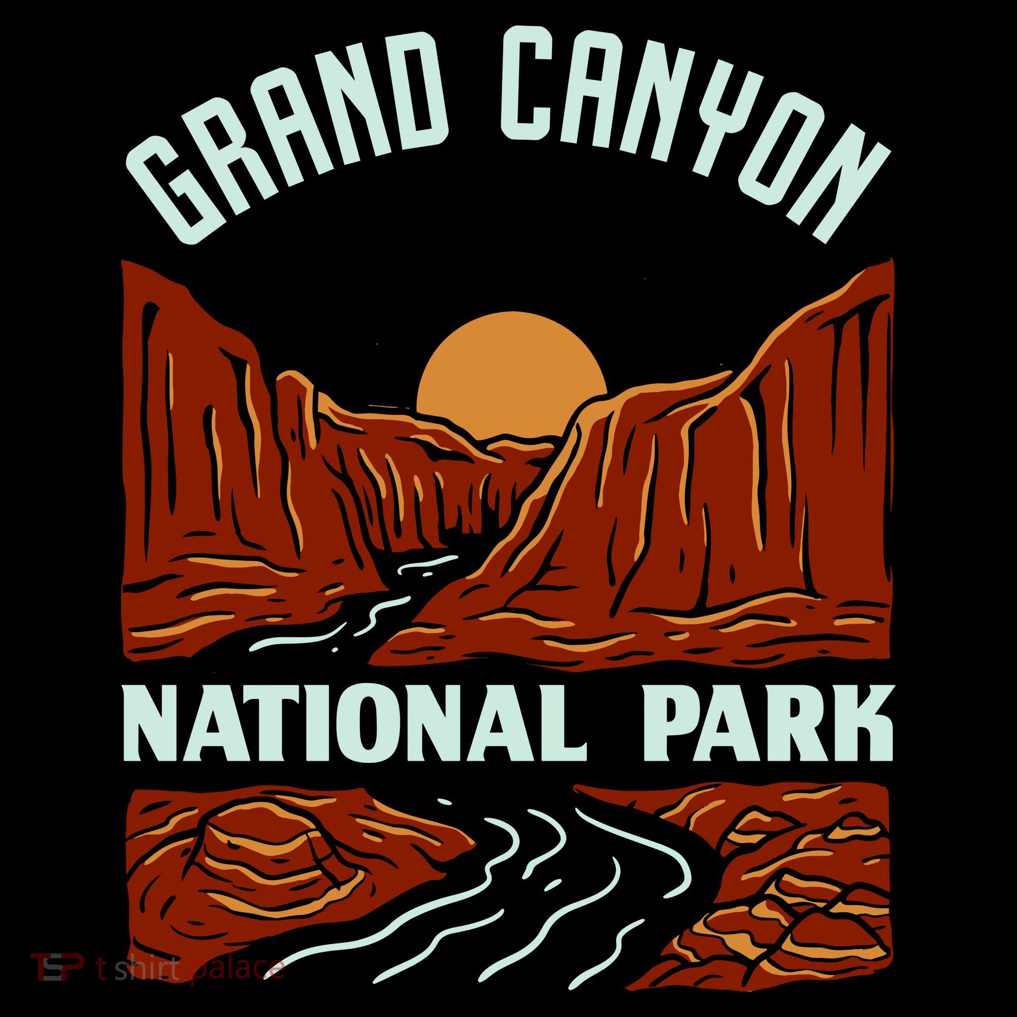 Grand Canyon National Park Illustration Mousepad
