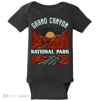Grand Canyon National Park Illustration Baby Bodysuit