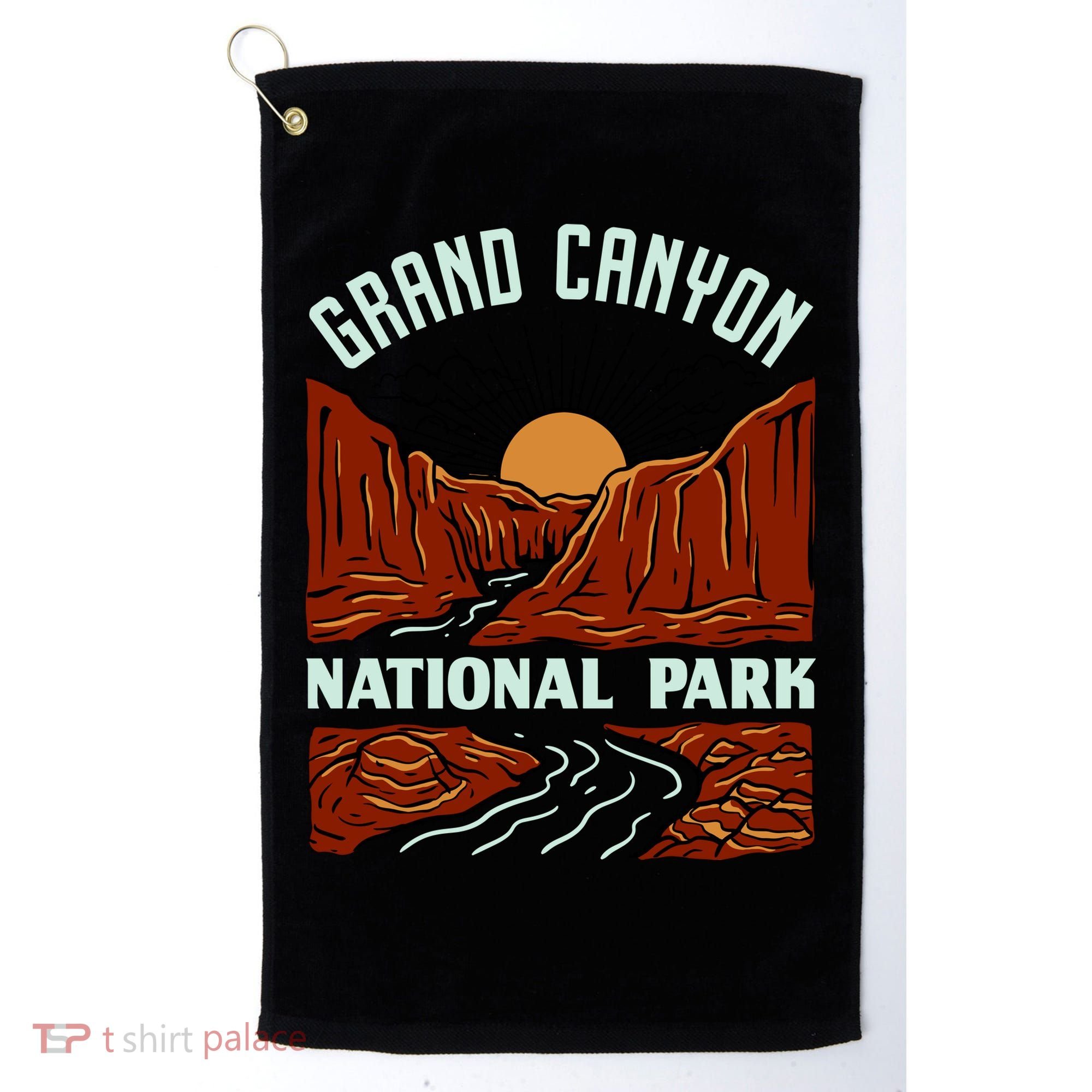 Grand Canyon National Park Illustration Golf Towel