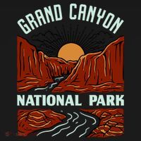 Grand Canyon National Park Illustration Kids Sweatshirt thumb 2