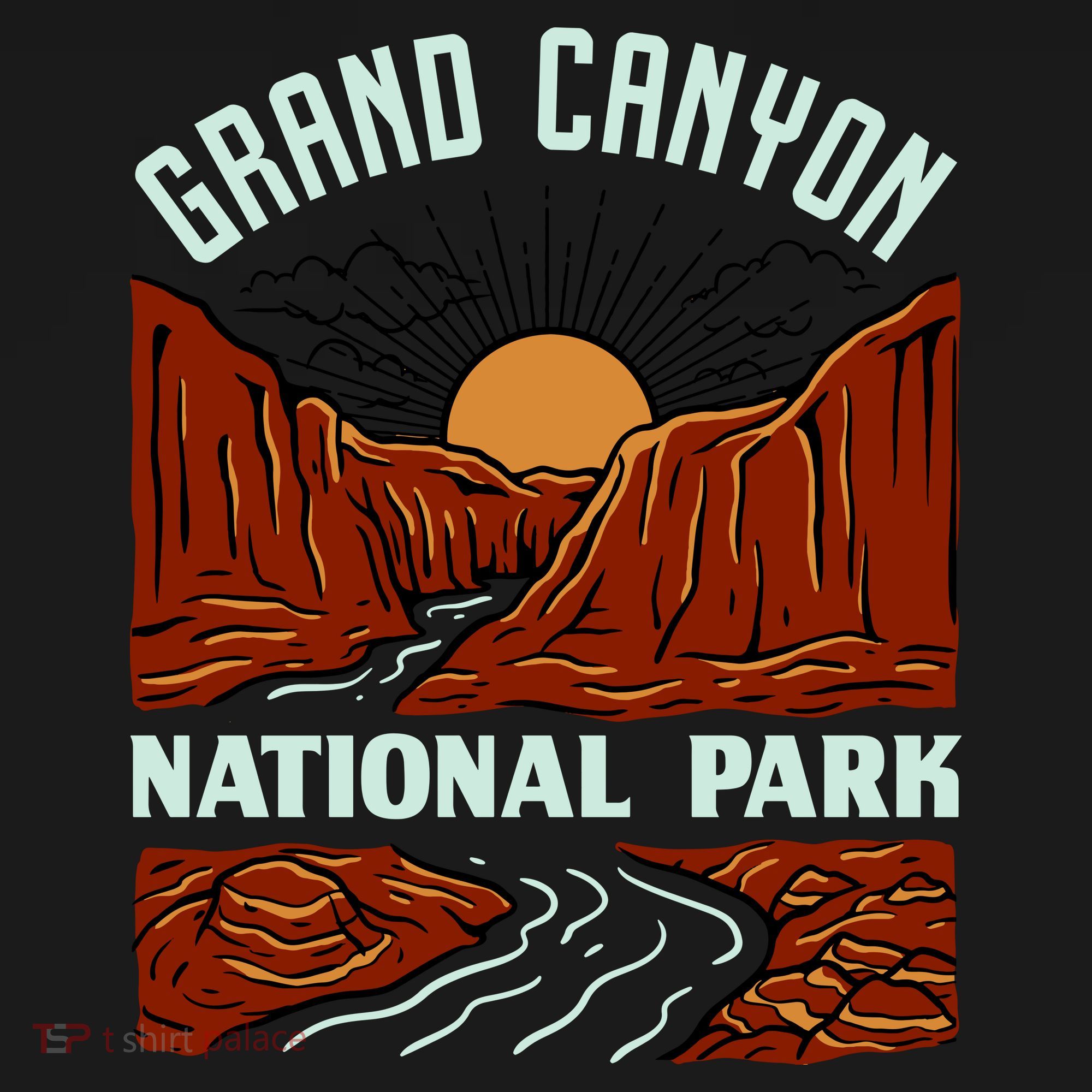 Grand Canyon National Park Illustration Kids Sweatshirt