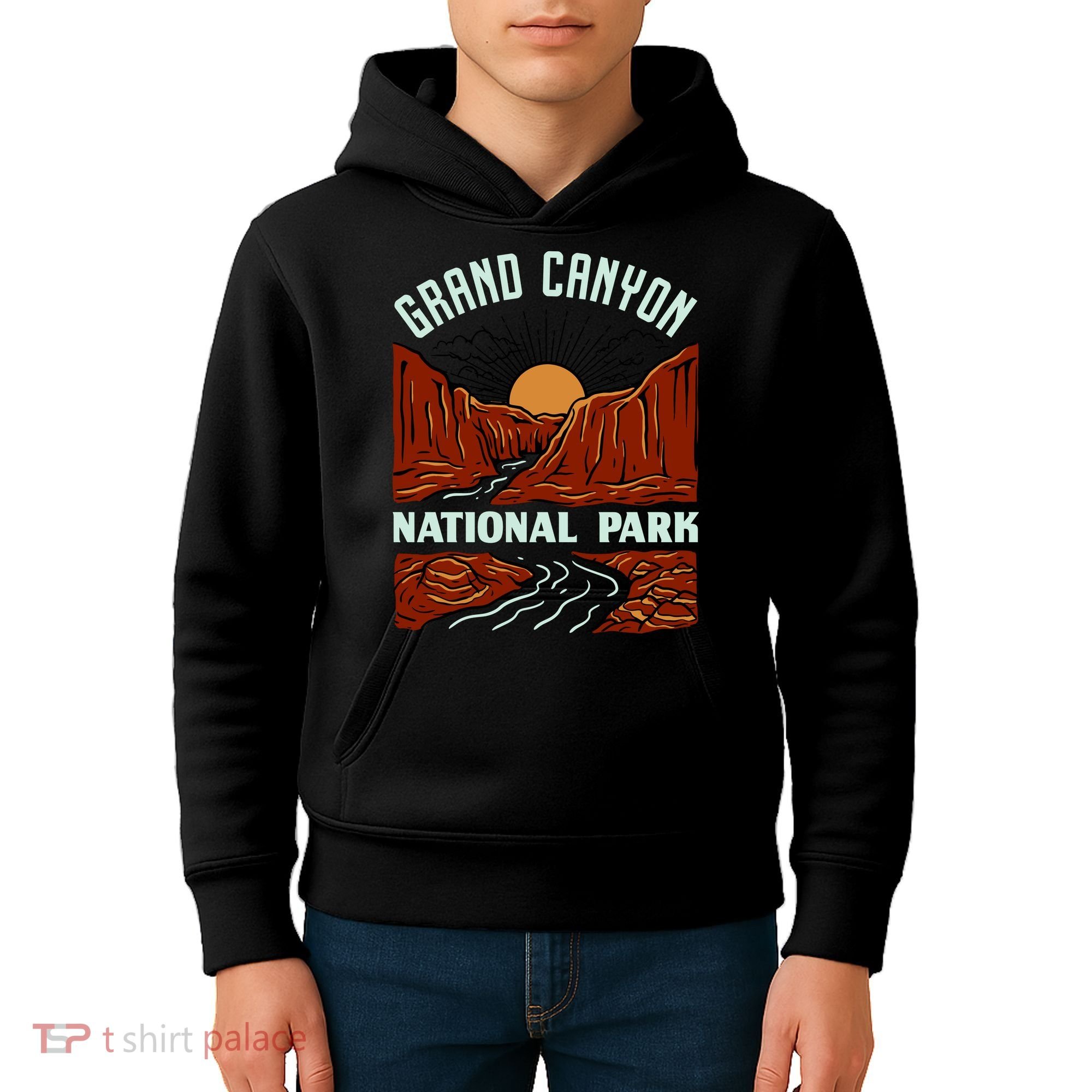 Grand Canyon National Park Illustration Kids Hoodie