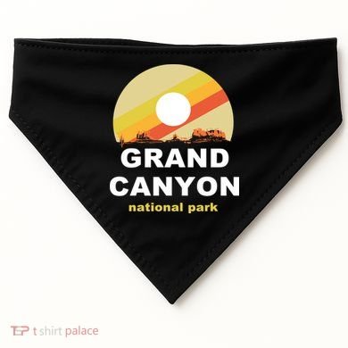 Grand Canyon National Park Retro Logo USA-Made Doggie Bandana