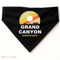 Grand Canyon National Park Retro Logo USA-Made Doggie Bandana thumb 0