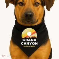 Grand Canyon National Park Retro Logo USA-Made Doggie Bandana thumb 1