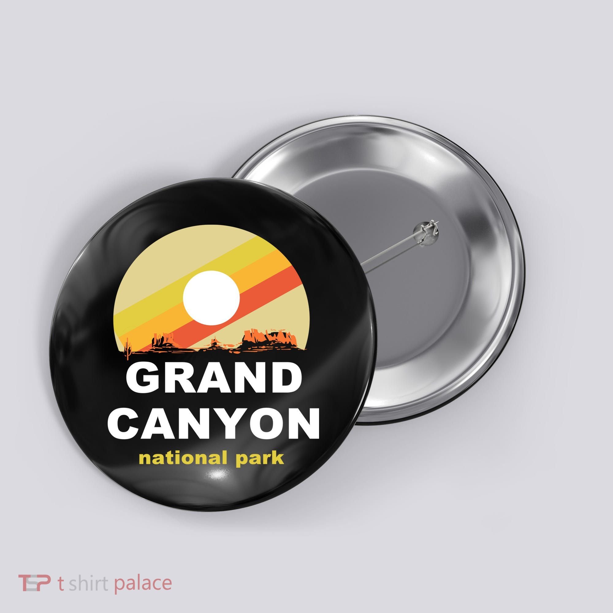 Grand Canyon National Park Retro Logo Button