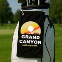 Grand Canyon National Park Retro Logo Golf Towel thumb 2