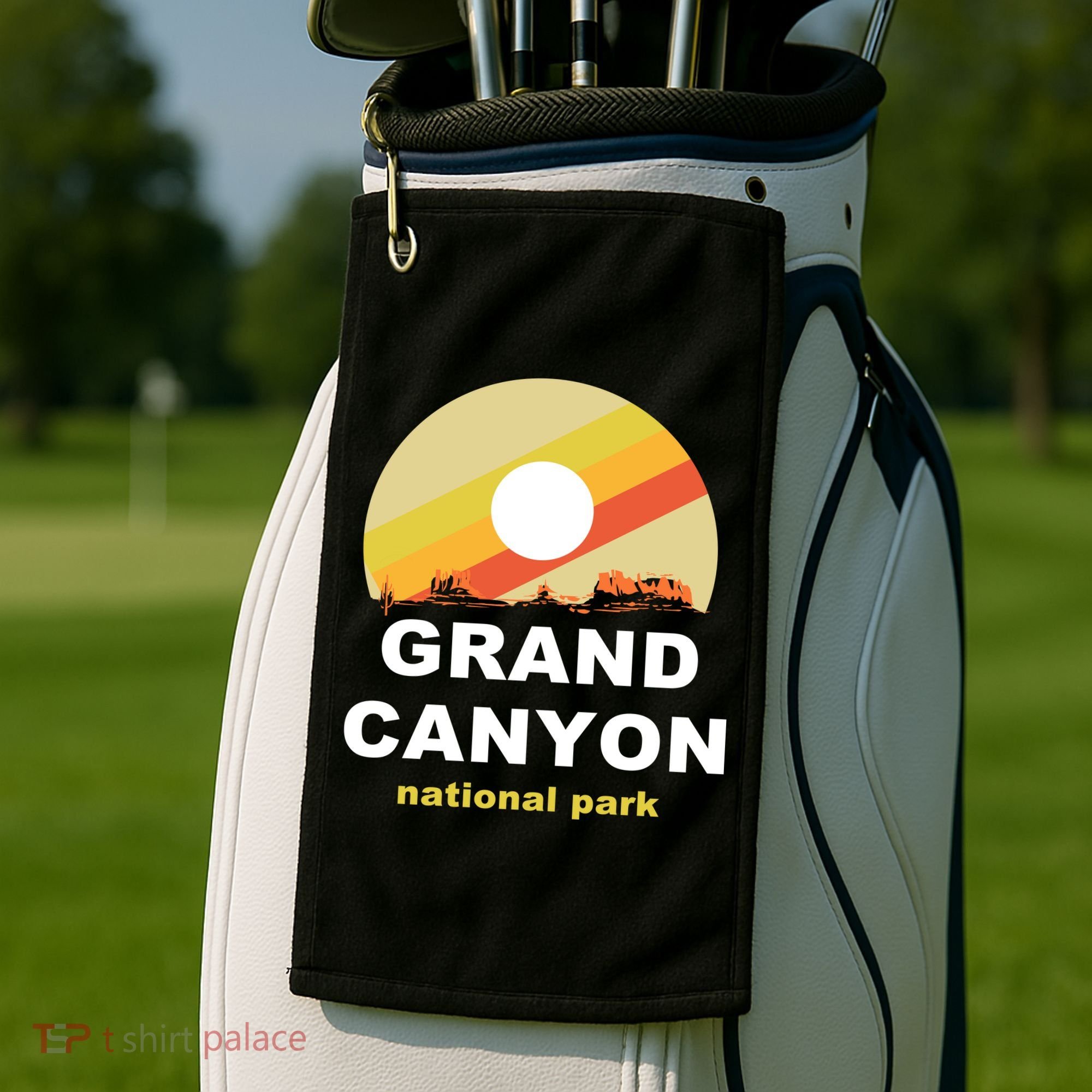 Grand Canyon National Park Retro Logo Golf Towel